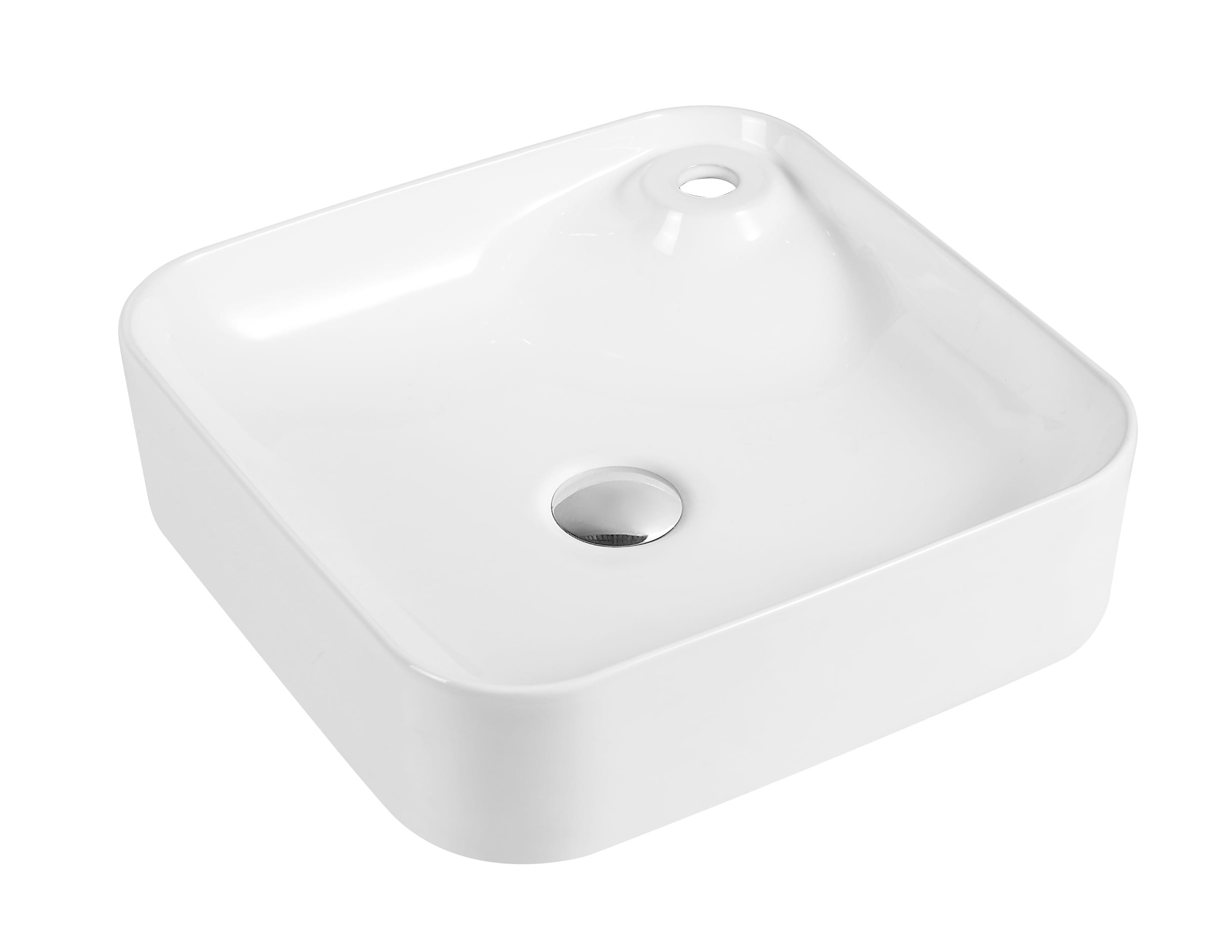 430*430*120mm Above Counter Square White Ceramic Basin Counter Top Wash ...