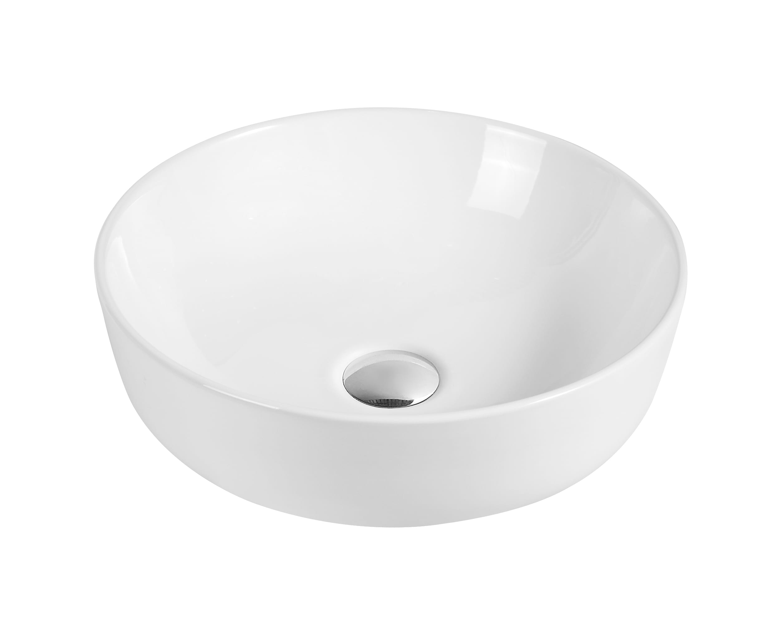 415*415*135mm Above Counter Round White Ceramic Basin Counter Top Wash ...